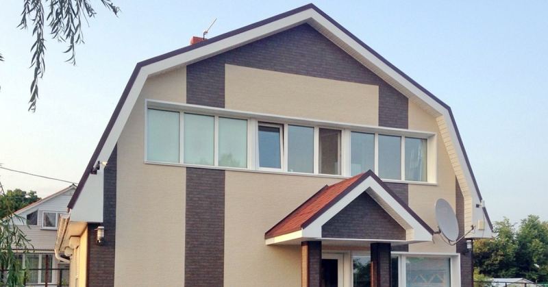 Комбинированные фасады домов - недорогие и практичные варианты отделки фасада дома (115 фото)