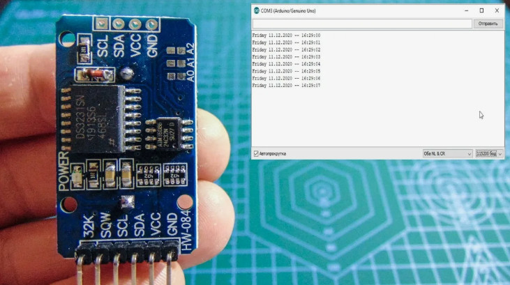 Часы на Arduino используя DS3231