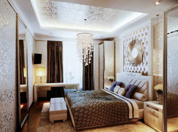 Дизайн интерьера спальни в стиле Арт-деко